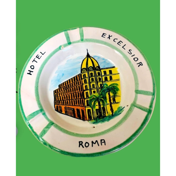 VINTAGE HOTEL EXCELSIOR ROMA ASHTRAY ITALY - Picture 1 of 5